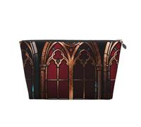 Gothic Revival Leather Travel Makeup Bag-Waterproof Cosmetic Pouch