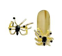 Gothic Rings Adjustable Spiders Wedding Shape Dating Open Finger For Woman Man Dark Rings Set, as described, as described