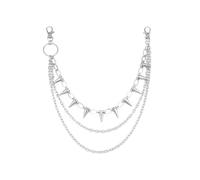 Gothic Rivet Pants Chain for Women Men Hip Hop 3-Layer Metal Punk Wallet Chains Purse Chain Cool Stylish Accessories, 14, Non-Precious Metal, No Gemstone