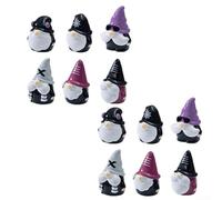 Gothic Rock Gnome Figurines 12-Pack Resin for mini Gothic Rock