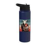 Gothic Romance Ram Skull Dark Fantasy Mystical Love Romantic Stainless Steel Insulated Water Bottle
