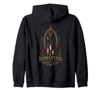 Gothic Romantasy Reader Moonlit Castle Roses Mood Zip Hoodie