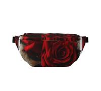 Gothic Rose 1 Printed Waist Bag Adjustable Bum Bag Lightweight Travel Waist Fanny Pack Belt for Walking Cycling Hiking Travel