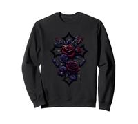 Gothic Rose Cross - Christian Faith Art for Women Sweatshirt