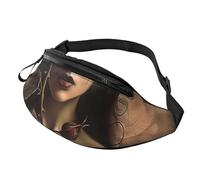 Gothic Rose Girl Printed Fanny Pack for Men Women Crossbody Waist Bag Pack Bum Bag with Adjustable Strap for Hiking Running Travel Cycling