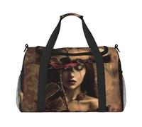 Gothic Rose Girl Printed Travel Duffle Bag for Men Women Large Sport Gym Bag Handbag with Shoulder Strap for Travel Weekend Fishing Hunting