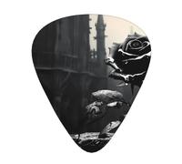 Gothic Rose guitar pick set, 3 different thicknesses, 12 pieces for a variety of instruments