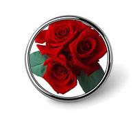 Gothic Rose Lapel Pins Metal Pin Badge Personalized Pinback Button Badges Classic Round Badge Recognition Enamel Lapel Pin for Jackets, Backpacks, Bags