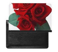 Gothic Rose Passport Cover Family Printed Leather Passport Holder Minimalist Front Pocket Slim Travel Wallet Cover Case Lightweight Credit Card Holder for Women Men