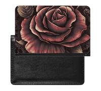 Gothic Rose Passport Holder & Travel Wallet Passport Cover Protector Essentials with Credit Card Slots