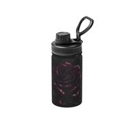 Gothic Rose Print 12 Oz Insulated Bottle,Lnsulated Water Bottle with Lid, Leak Proof Lid with Handle