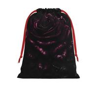 Gothic Rose Print Drawstring Gift Bag,Party Gift Bags,Reusable Christmas Drawstring Wrapping Bags