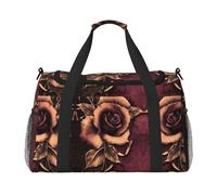 Gothic Rose Print Hand Travel Bag Ideal for Long-Distance Travel and Daily Use