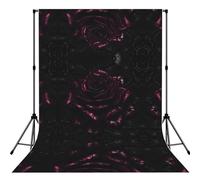 Gothic Rose Print Photo Studio Background 5x7ft Soft Photo Backdrop Curtain For Studio Content Creator Equipment