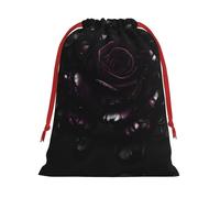 Gothic Rose Print Print Drawstring Gift Bag,Party Gift Bags,Reusable Christmas Drawstring Wrapping Bags
