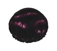 Gothic Rose Print Shower Cap Reusable Bath Cap Double Layer Bath Hair Caps, Keeps Hair Dry, Fits All Head