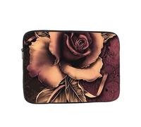 Gothic Rose Printed Laptop Sleeve Case 15 Inch - Protective Laptop Cover Bag Shockproof Notebook Computer Bag For Men And Women