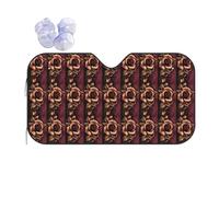 Gothic Rose Printing Thickened Car Sunshade Keep Car Interior Cool.Universal Windshield Sun Shade Fit For Cars.Suvs