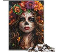 Gothic Rose Skull Butterfly JigsawPuzzle 1000 Pieces for Teenagers, Staycation Kill Time Birthday Present, Gifts, Wall Art for 14+ (50x75cm)