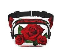 Gothic Rose Unisex Adjustable Waist Square Double Layer Waist Pack for Outdoor Activities Travelling Running Hiking