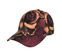 Gothic Rose Unisex Denim Baseball Cap, Adjustable Hat Fits Men Women Daily Life,Cycling,Outdoor Activities, Gothic Rose, One Size