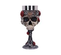 Nemesis Now B4327M8 Gothic Roses Goblet 18cm Black, Resin w/stainless steel insert, One Size