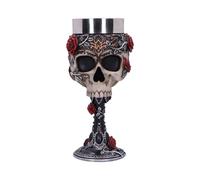 Nemesis Now B4327M8 Gothic Roses Goblet 18cm Black, Resin w/stainless steel insert, One Size