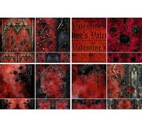 Gothic Roses Rice Papers, 29 x 29cm (2 Sheets) - Decoupage Paper 8X Designs for Collage, Mixed Media, Card Making & Crafts, Decoupage by CRAFT KREATIVELY