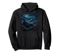 Gothic Roses Thorn Realm Dark Fantasy Landscape Graphic Pullover Hoodie
