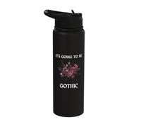 Gothic Roses Victorian Goth Lovers of Horror Ghost Stories Stainless Steel Insulated Water Bottle