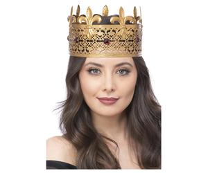 Gothic Royal Vampire Metal Crown Adults Royal King Queen Fancy Dress