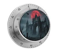 Gothic Ruin Castle Kitchen Timers for Cooking Visual Timer Stainless Steel Magnetic Timer with Alarm Cooking Timers for Baking, Exercise, Sports, Study & Outdoor Use