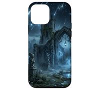 Gothic Ruins Meteor Shower Celestial Fantasy Design Case for iPhone 12 mini
