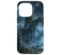 Gothic Ruins Meteor Shower Celestial Fantasy Design Case for iPhone 13 Pro