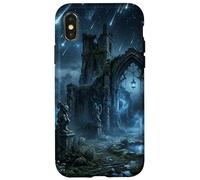 Gothic Ruins Meteor Shower Celestial Fantasy Design Case for iPhone X/XS