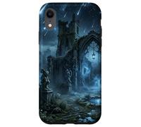 Gothic Ruins Meteor Shower Celestial Fantasy Design Case for iPhone XR