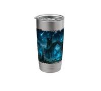 Gothic Ruins Meteor Shower Celestial Fantasy Design Stainless Steel Insulated Tumbler
