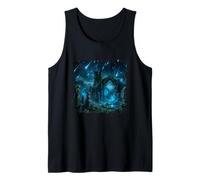 Gothic Ruins Meteor Shower Celestial Fantasy Design Tank Top