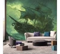 Gothic Sailboat Wallpaper - Pirate Ship Nautical Wall Mural - Wall Murals for Living Room Bedroom - Photo Wallpaper & Home Decor Art - 300 x 210 cm A-797