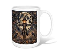 Gothic Scarecrow Jack-o-Lantern Art Halloween Ceramic Coffee Mug 15oz
