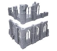 Gothic Sci-Fi Ruins by Terrain4Print (Set A), 3D Printed Tabletop RPG Scenery and Wargame Terrain for 28mm Miniatures
