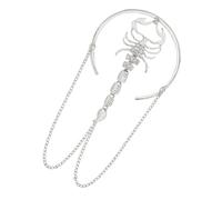 Gothic Scorpion Arm Cuff Bracelet Rhinestones, Silver Upper Arm Cuff Bangle, Adjustable Open Geometric Armlet for Women’S Fashion Jewelry