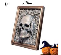 Gothic Sculpture Photo - Gothic Sculpture Photo, Spooky Art Decor For Halloween, Vintage Skull Design For Home Or Office