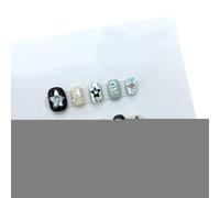 Gothic Short Press On Nails Round Accessories False Stick On Nails For Women And Girls