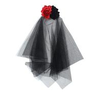 Gothic Short Yarn Wedding Hairpin For Halloween Party Punk Bridal Yarn For Bride Marriage Wedding Party Accessories