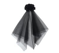 Gothic Short Yarn Wedding Hairpin For Halloween Party Punk Bridal Yarn For Bride Marriage Wedding Party Accessories