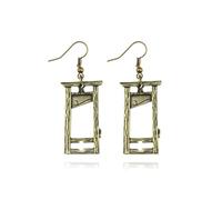 Gothic Silver Guillotine Earrings for Women Guillotine Dangle Earrings Hip Hop Rock Cosplay Party Cool Earrings Jewelry, Moderate type, Metal, No Gemstone
