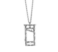 Gothic Silver Guillotine Necklace for Women, Edgy Statement Pendant for Hip Hop and Rock