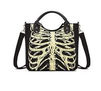 Gothic Skeleton Bags Female Halloween Casual Women Punk Shoulder Bag Fashion Crossbody Handbag Halloween Shoulder Bag