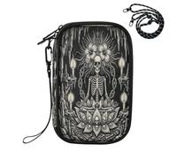 Gothic Skeleton Candle Black Passport Holder for Travel Passport Organizer